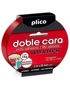 Ruban adhésif double face PLICO Ultra Tack Transparent