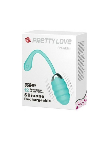 Œufs vibromasseur Pretty Love Franklin Turquoise (Ø 3,6 cm)
