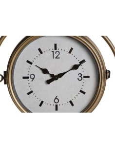 Horloge Murale DKD Home Decor 43 x 14,5 x 47 cm Verre Gris Doré Fer Traditionnel (2 Unités) 2