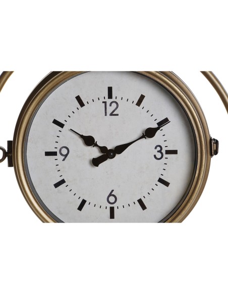 Horloge Murale DKD Home Decor 43 x 14,5 x 47 cm Verre Gris Doré Fer Traditionnel (2 Unités)