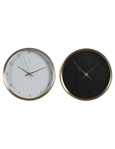 Horloge de table DKD Home Decor 25,7 x 4,2 x 25,7 cm Femme Doré Aluminium (2 Unités)