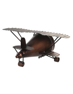 Horloge de table DKD Home Decor 35 x 21 x 14 cm Avion Verre Aluminium Fer (2 Unités) 2