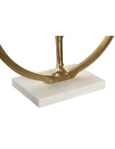 Figurine Décorative DKD Home Decor 33 x 11 x 35,5 cm 36 x 10 x 36 cm Doré Blanc Yoga (2 Unités) 2