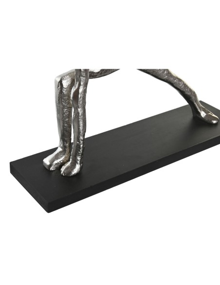 Figurine Décorative DKD Home Decor 33 x 10 x 35 cm Argenté Noir Indien Yoga (3 Unités)