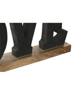 Figurine Décorative DKD Home Decor Noir Marron 40 x 5 x 15 cm (2 Unités) 2