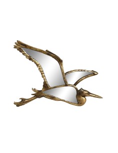 Figurine Décorative DKD Home Decor 35,5 x 26 x 2 cm Doré Oiseau