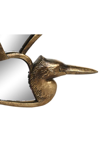 Figurine Décorative DKD Home Decor 35,5 x 26 x 2 cm Doré Oiseau