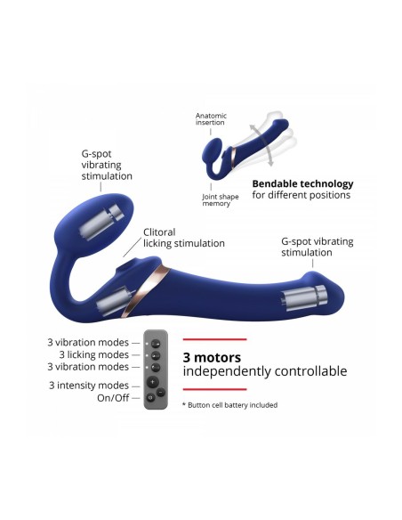 Vibromasseur Strap-on-me 6017418 Bleu XL