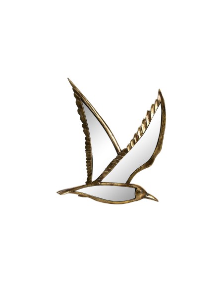 Figurine Décorative DKD Home Decor 32,5 x 3 x 28 cm Doré Oiseau