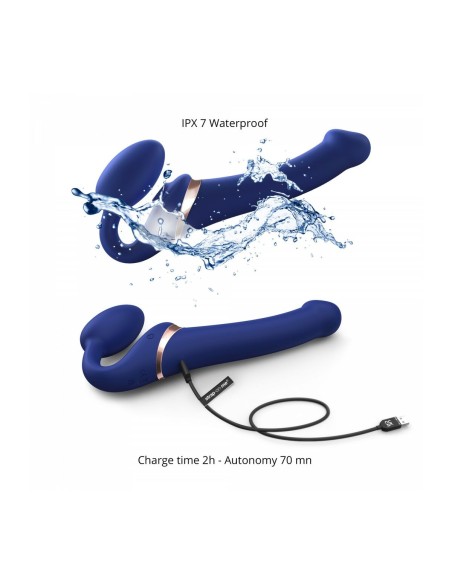 Vibromasseur Strap-on-me 6017418 Bleu XL