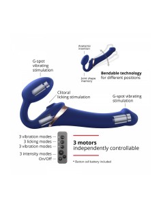 Vibromasseur Strap-on-me 6017401 Bleu L 2