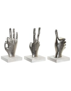 Figurine Décorative DKD Home Decor Argenté 10 x 10 x 20 cm (3 Unités)