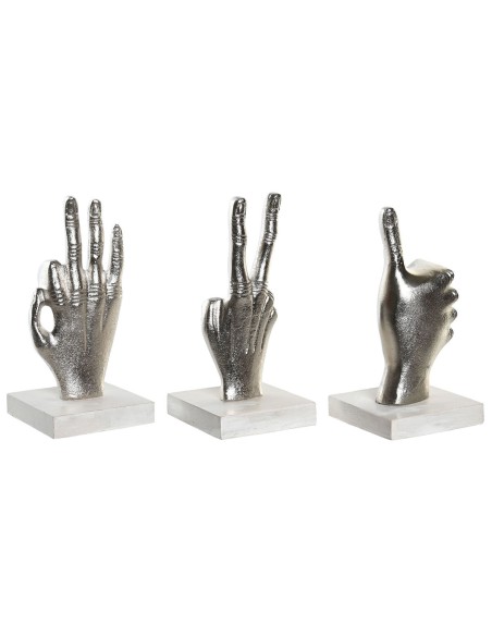 Figurine Décorative DKD Home Decor Argenté 10 x 10 x 20 cm (3 Unités)