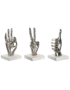Figurine Décorative DKD Home Decor Argenté 10 x 10 x 20 cm (3 Unités) 2