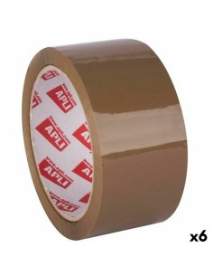Ruban adhésif Apli Marron 48 mm x 66 m (6 Unités)