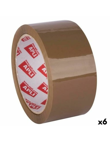 Ruban adhésif Apli Marron 48 mm x 66 m (6 Unités)
