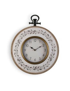 Horloge Murale Versa Volets Métal Bois MDF 50 x 6,5 x 40 cm