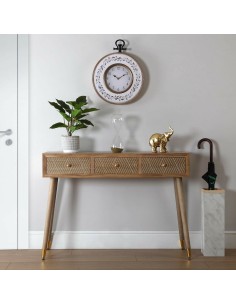 Horloge Murale Versa Volets Métal Bois MDF 50 x 6,5 x 40 cm 2