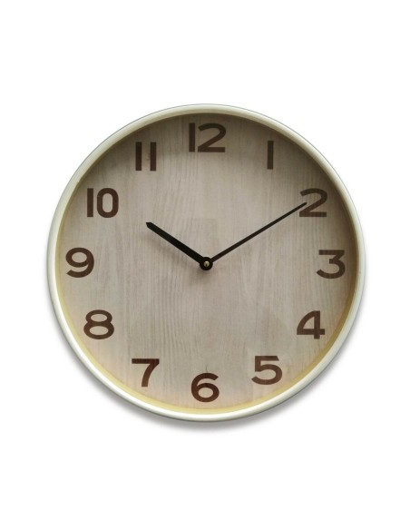 Horloge Murale Versa Verre Bois MDF 4,5 x 40 x 40 cm