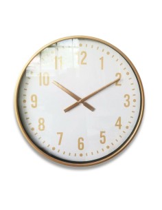 Horloge Murale Versa Métal Verre Bois MDF 4,5 x 60 x 60 cm