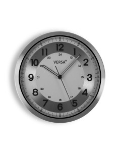 Horloge Murale Versa Argenté Métal Aluminium Quartz 4,1 x 30,5 x 30,5 cm