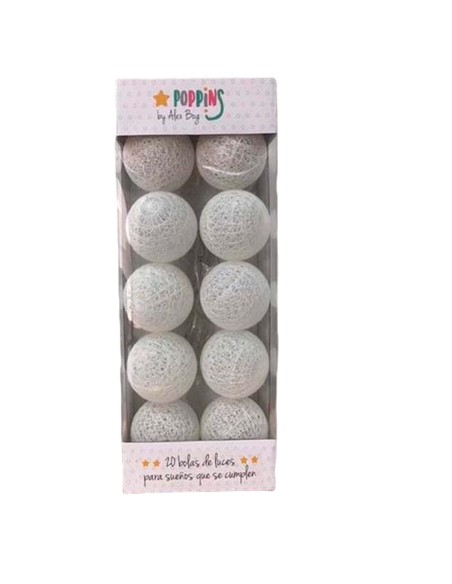 Guirlande de boules LED Roymart Poppins Blanc