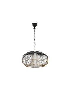 Suspension DKD Home Decor 42 x 42 x 23 cm Noir Doré Fer 50 W