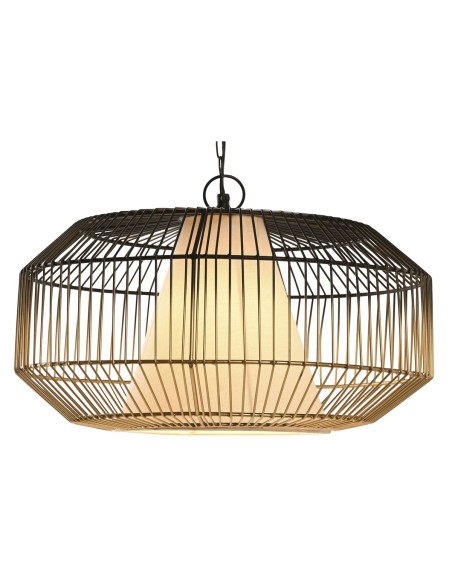 Suspension DKD Home Decor 42 x 42 x 23 cm Noir Doré Fer 50 W
