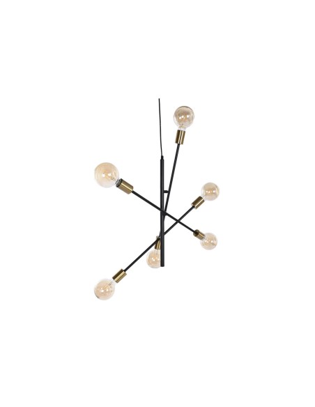 Suspension DKD Home Decor 60 x 52 x 50 cm Noir Doré Métal 50 W