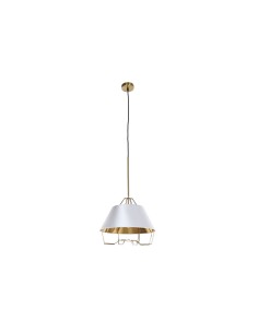 Suspension DKD Home Decor Blanc Doré PVC Métal 50 W 38 x 38 x 32 cm