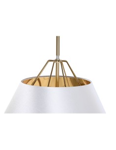 Suspension DKD Home Decor Blanc Doré PVC Métal 50 W 38 x 38 x 32 cm 2