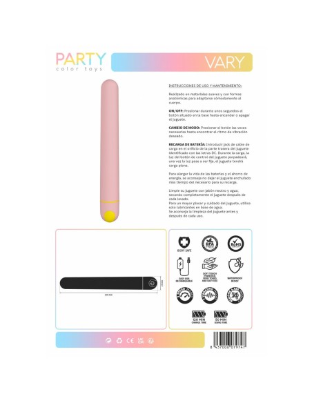 Vibromasseur Party Color Toys Rose