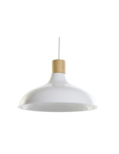 Suspension DKD Home Decor Blanc Marron Métal Pin 50 W 35,5 x 35,5 x 21 cm 2