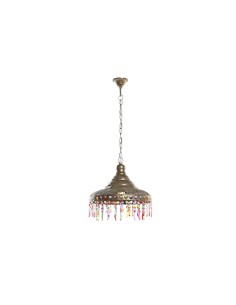 Suspension DKD Home Decor 37 x 37 x 38 cm Doré Métal Multicouleur 50 W