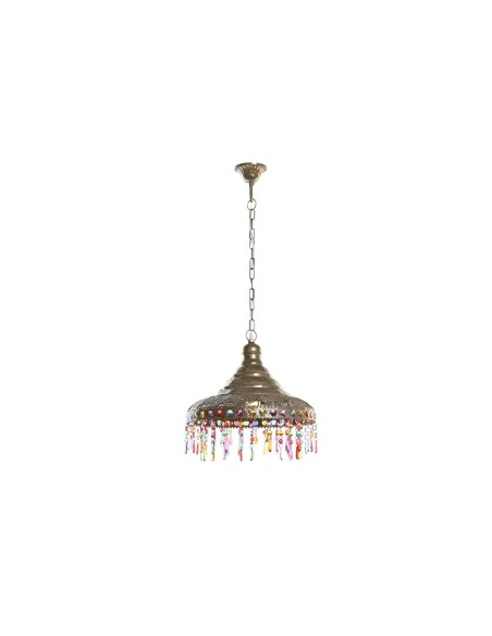 Suspension DKD Home Decor 37 x 37 x 38 cm Doré Métal Multicouleur 50 W