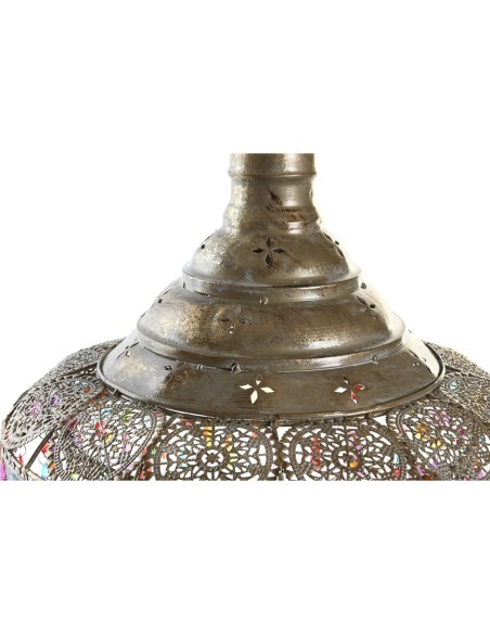 Suspension DKD Home Decor 37 x 37 x 38 cm Doré Métal Multicouleur 50 W