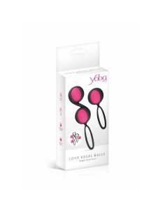Kit de Poids Vaginaux Kegel Yoba Silicone Noir Rose 2 Pièces 2