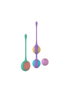 Kit de Poids Vaginaux Kegel Party Color Toys Silicone 3 Pièces