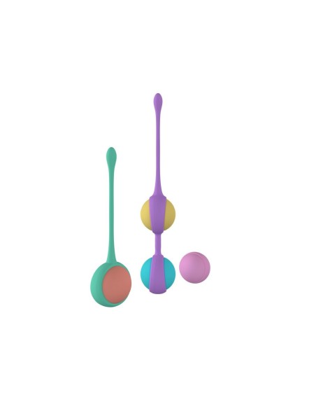 Kit de Poids Vaginaux Kegel Party Color Toys Silicone 3 Pièces