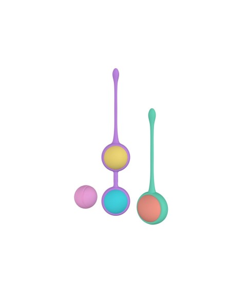 Kit de Poids Vaginaux Kegel Party Color Toys Silicone 3 Pièces
