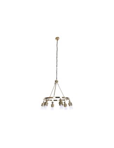 Suspension DKD Home Decor 66 x 66 x 60 cm Verre Doré Métal 40 W