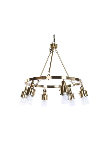 Suspension DKD Home Decor 66 x 66 x 60 cm Verre Doré Métal 40 W