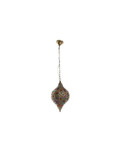 Suspension DKD Home Decor Doré Métal Multicouleur 40 W 50 W 24 x 24 x 42 cm