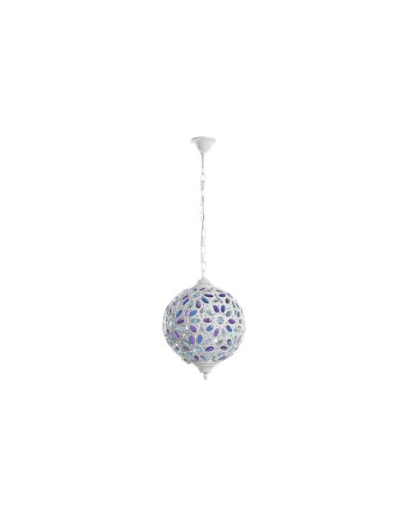 Suspension DKD Home Decor 28 x 28 x 44 cm Métal Blanc Multicouleur 50 W