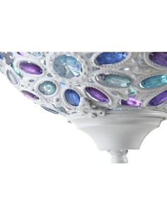 Suspension DKD Home Decor 28 x 28 x 44 cm Métal Blanc Multicouleur 50 W 2