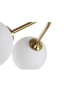Suspension DKD Home Decor Blanc Doré Métal Verre 9 W 110 x 38 x 38 cm 2