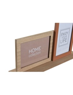 Cadre photo DKD Home Decor 30 x 5 x 19 cm Fleur Visage Céramique Résine Multicouleur Bois MDF Urbaine (2 Unités) 2