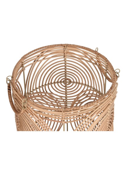 Set de basket DKD Home Decor Naturel Marron Clair Tropical 45 x 45 x 57 cm