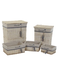 Set de basket DKD Home Decor 47 x 35 x 56 cm Polyester Spirales (5 Unités)