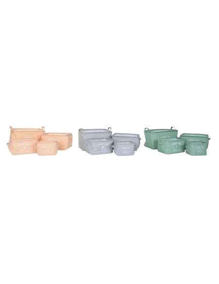 Set de basket DKD Home Decor 39 x 27 x 24 cm Toile Moderne (3 Unités)